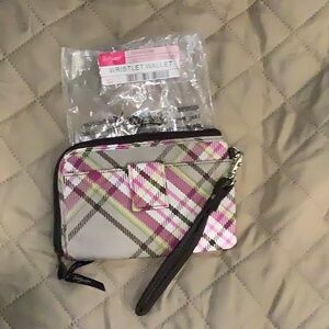 Plaid Wristlet Wallet